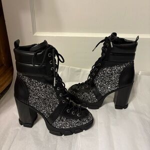 Michael Kors “Ridley” glitter boots
